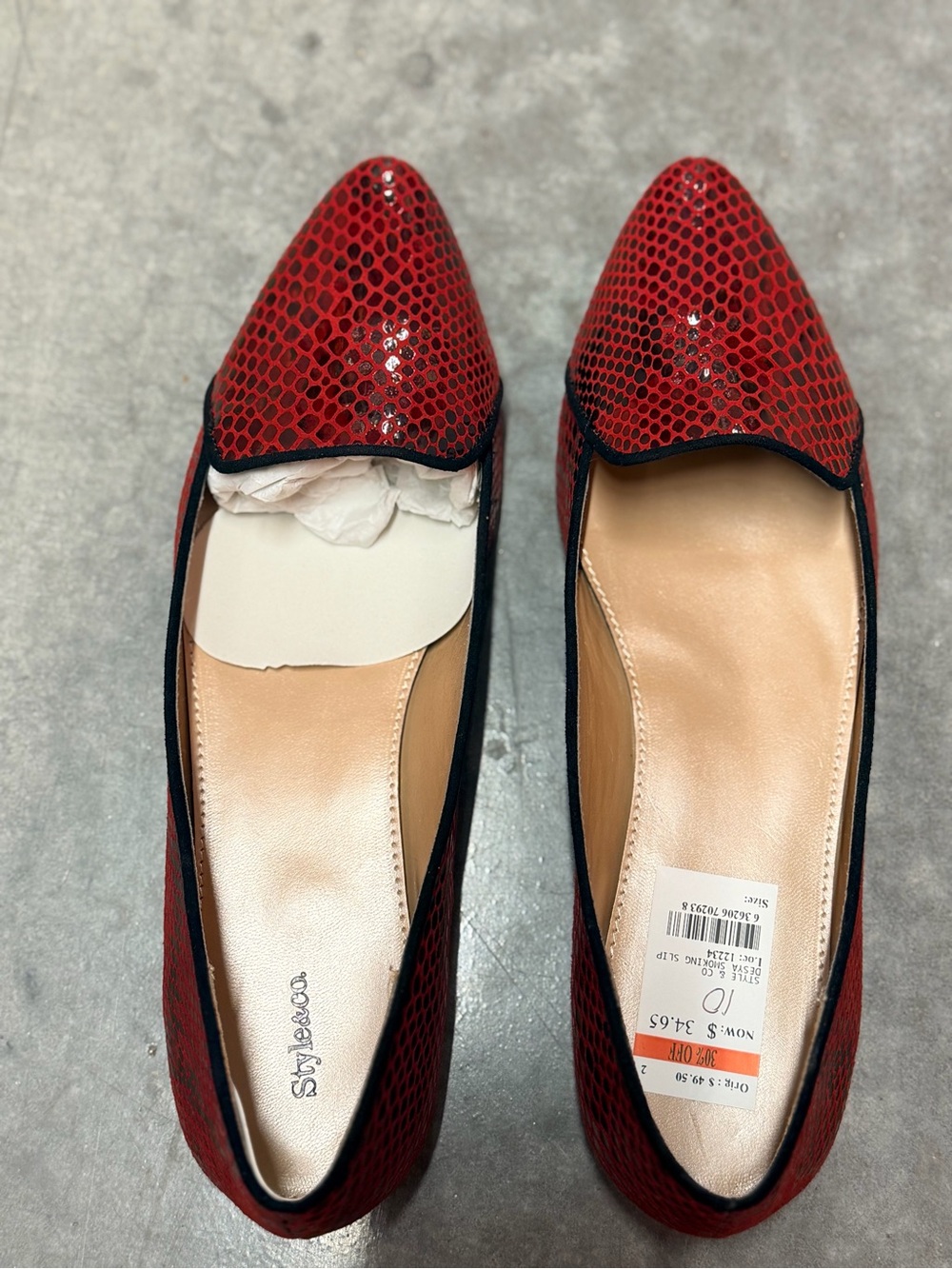 Style & Co Red and Black Flats - New in Box